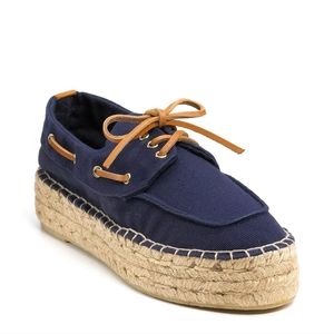 Tory Burch Espadrilles-Blanton Boat Shoes. Size 11